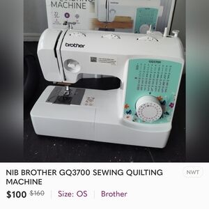 Open Box Brother GQ3700 White Sewing Machine